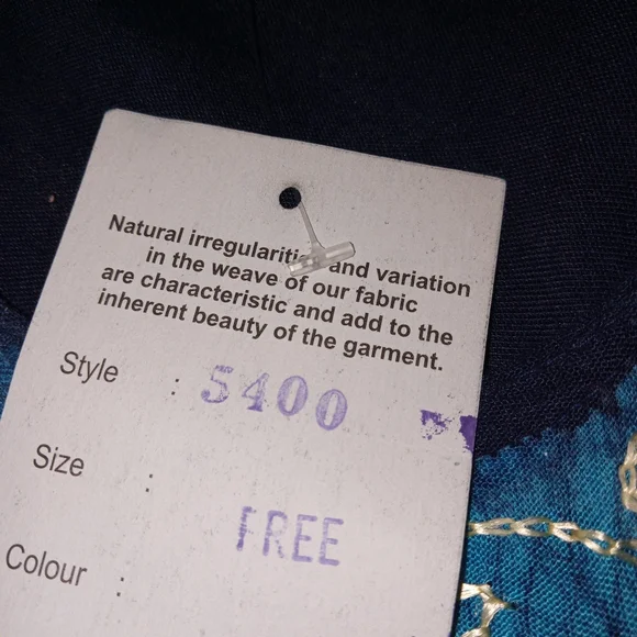 Nwt S R Fashion Navy Floral Embroidered Boho Cotton Dress Free Size - Picture 3 of 8